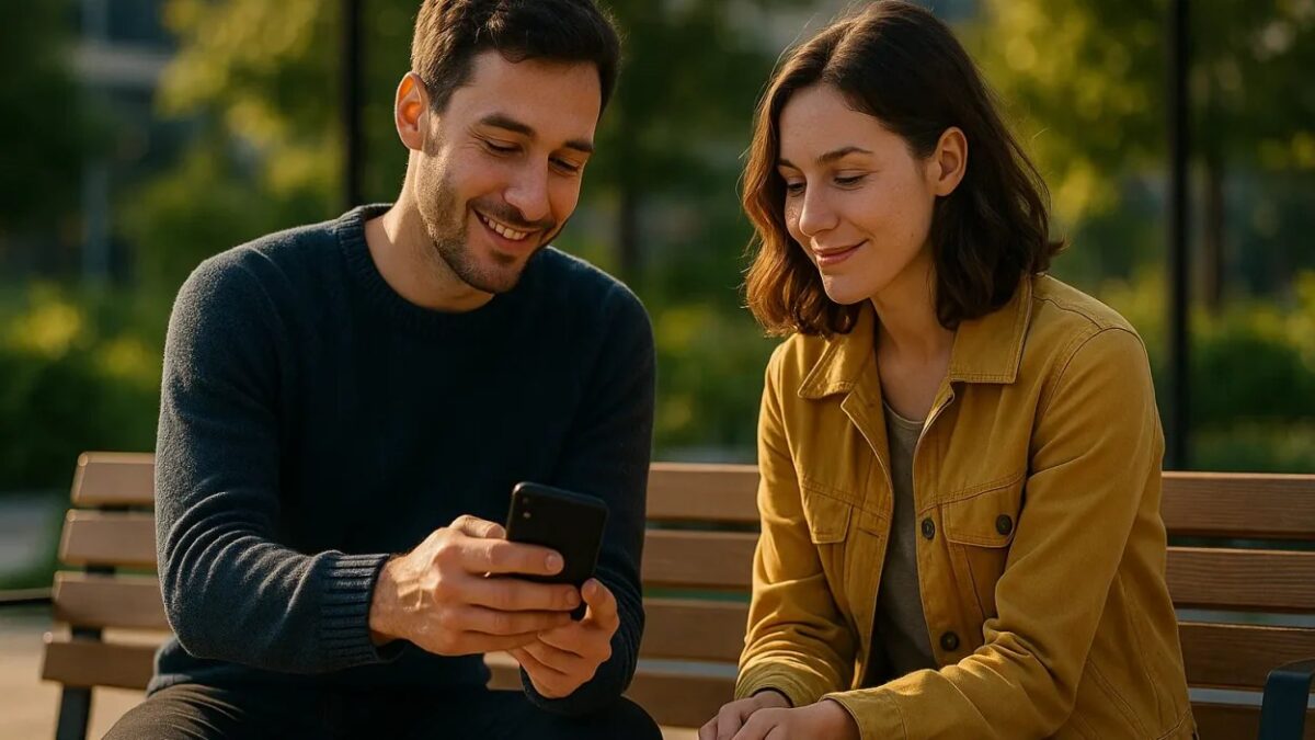 Deux personnes qui échangent un sujet de conversation lors d'une rencontre informelle