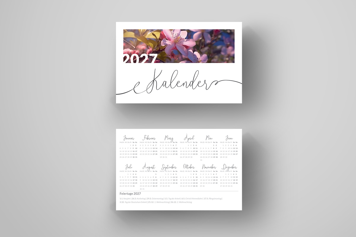 Calendrier année 2023 affiché avec ses douze mois et ses cases de dates